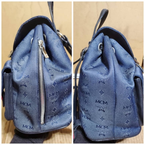 Authentic Mcm visetos Canvas/Leather Backpack - Picture 9 of 10